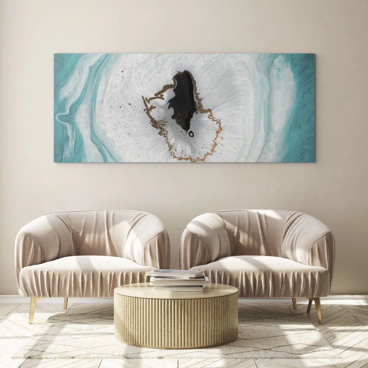 Quadro su vetro - Penetrare all'interno - 90x30 cm