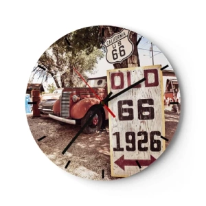 Orologio da parete - Orologio in Vetro - La leggenda della provincia americana - 40x40 cm