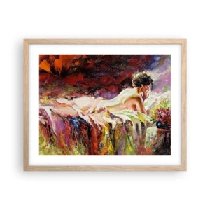 Poster in cornice rovere chiaro - Venere pensierosa - 50x40 cm