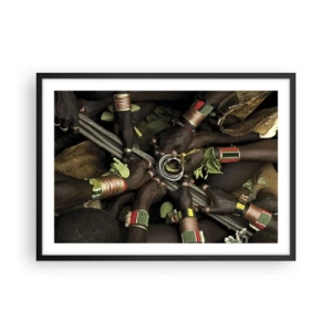 Poster in cornice nera - Tradizionali braccialetti a mano in un gruppo di mani - 70x50cm - Siamo insieme - Decorazione murale moderna per soggiorno e camera da letto ARTTOR