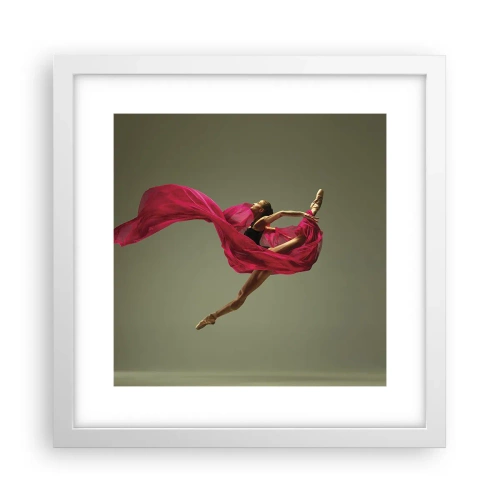 Poster in cornice bianca - Fiamma danzante - 30x30 cm