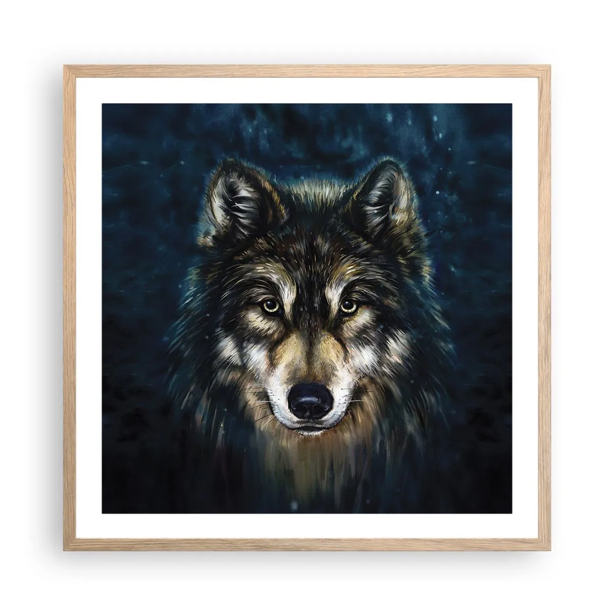 Poster in cornice rovere chiaro - Alfa? E omega - 60x60 cm