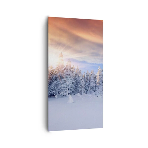 Quadro su tela - Stampe su Tela - Spettacolo innevato della natura - 65x120 cm
