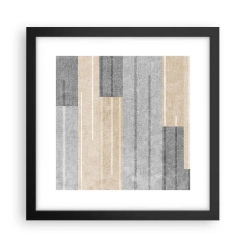 Poster in cornice nera - Composizione: rigare dritto - 30x30 cm