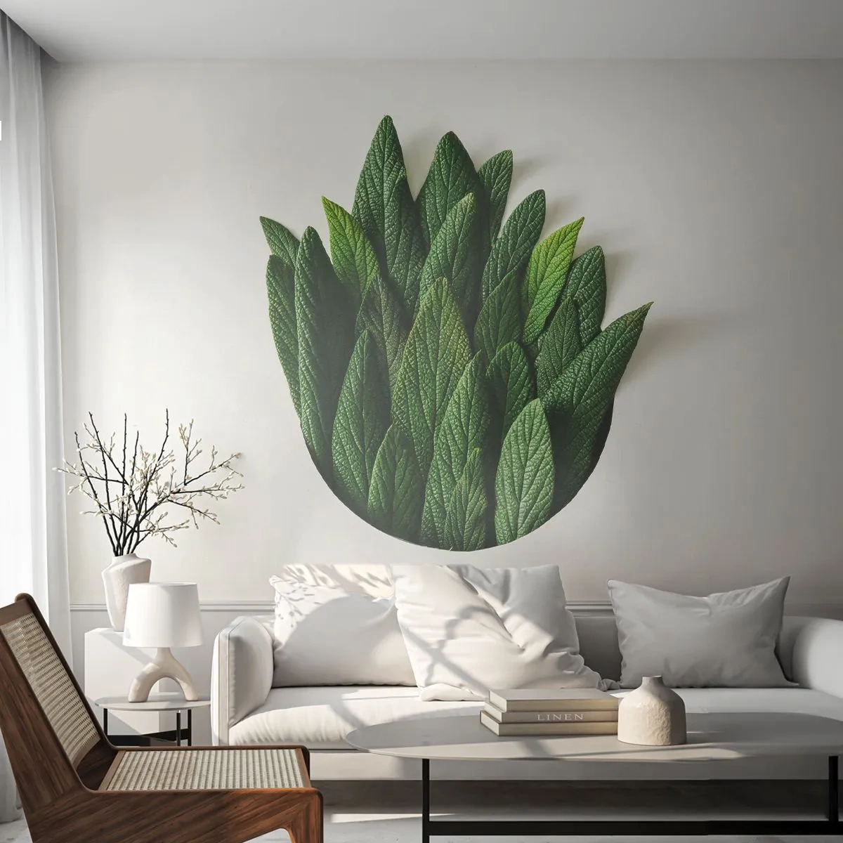 Fotomurali Standard Eco - Curiosità irrefrenabile - Saggio, Foglia di salvia, Erba - 350x256 cm