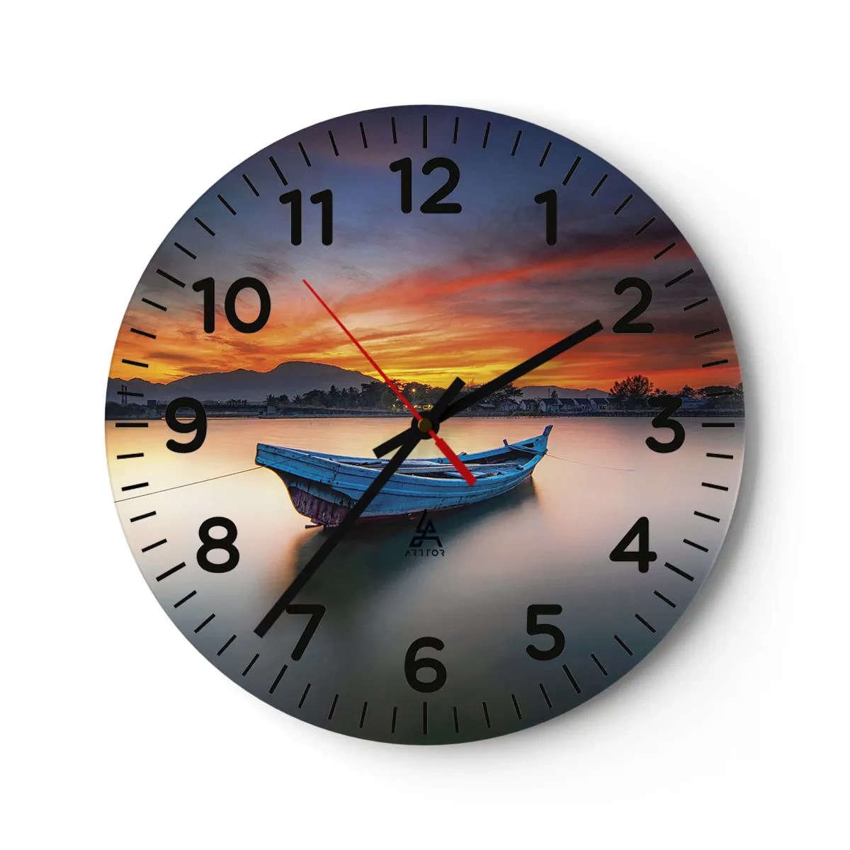 Orologio da parete - Orologio in Vetro - Viene una notte buona - 40x40 cm