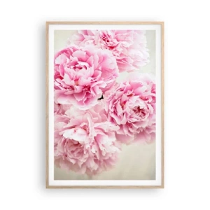 Poster in cornice rovere chiaro - Nel fasto rosa - 70x100 cm