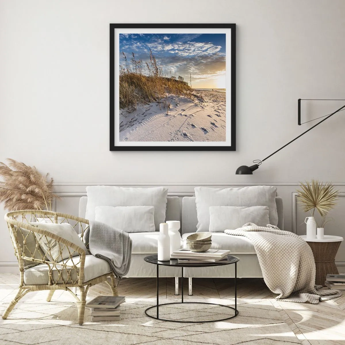 Poster in cornice nera - Invito a passeggiare - 50x50 cm