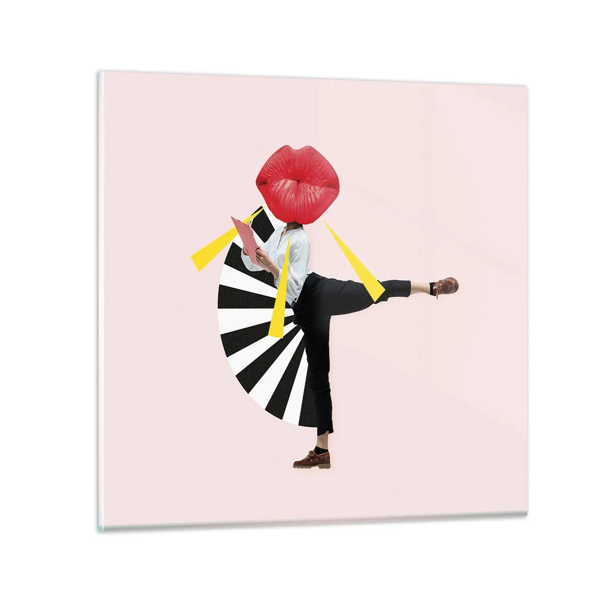 Quadro su vetro - Pop-art surrealistica - 40x40 cm