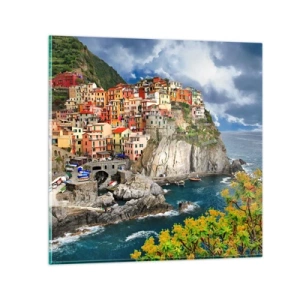 Quadro su vetro - Aggrappate alla roccia - 40x40 cm