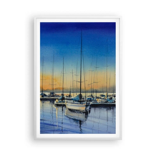 Poster in cornice bianca - La fine di una buona giornata - 70x100 cm