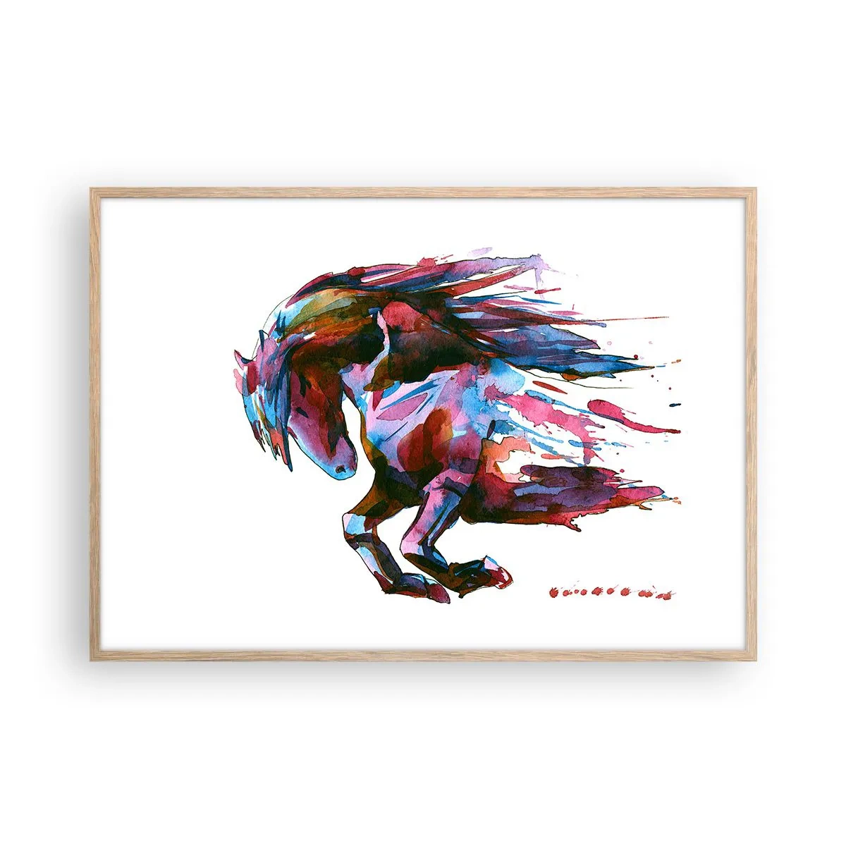 Poster in cornice rovere chiaro - In estasi - 100x70 cm