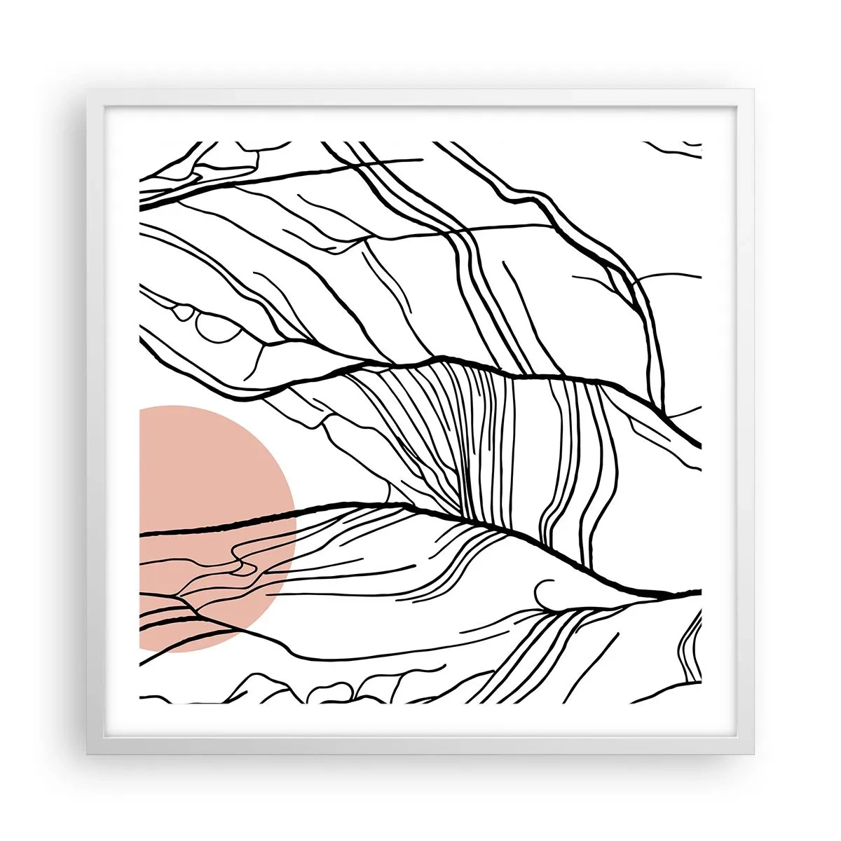 Poster in cornice bianca - Nella rete dei rami - 60x60 cm