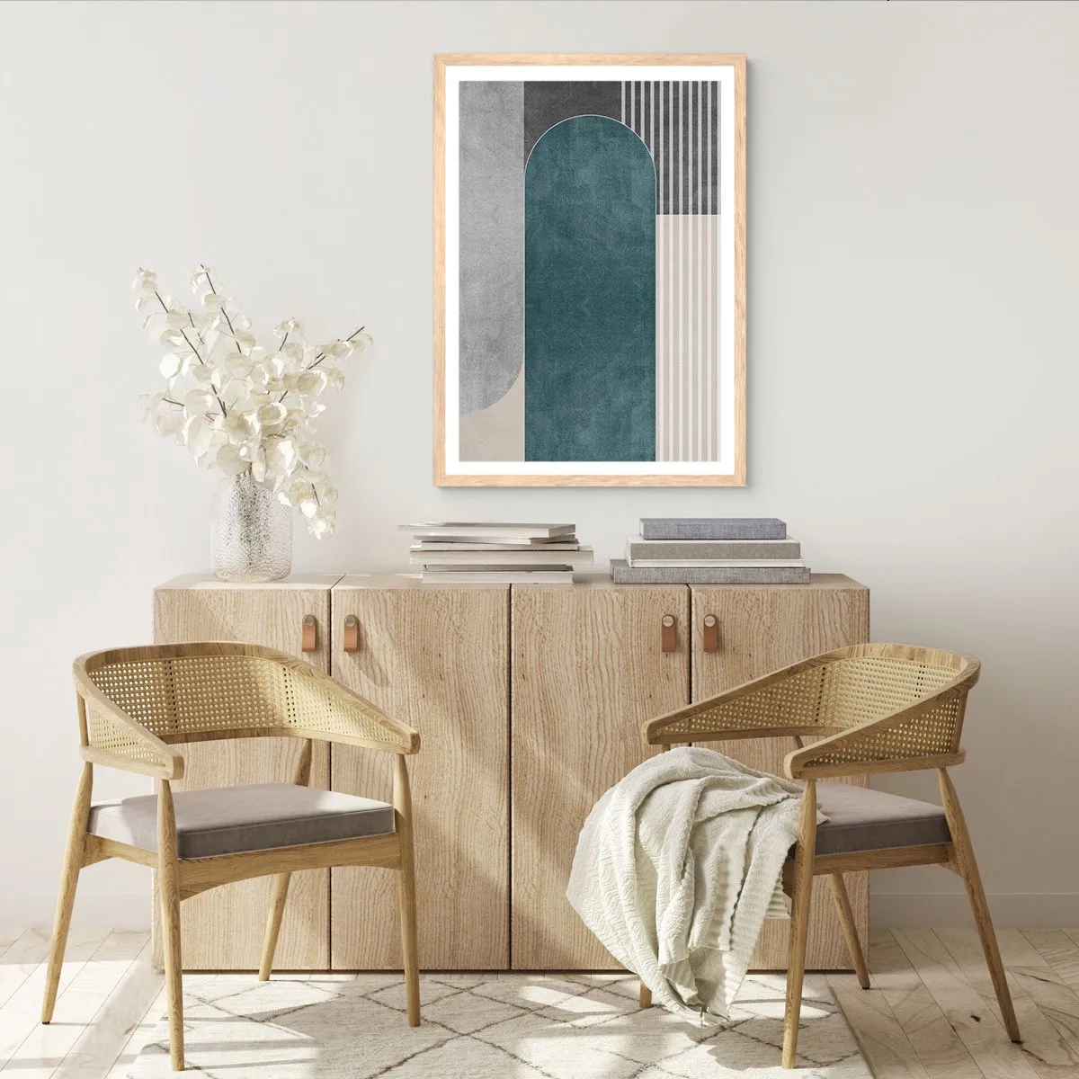 Poster in cornice rovere chiaro - Composizione orizzontale  - 30x40 cm