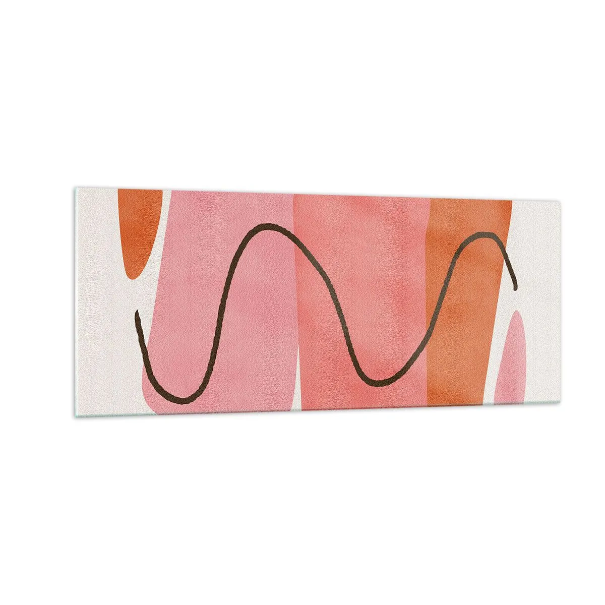 Quadro su vetro - Il delicato movimento delle forme - 100x40 cm