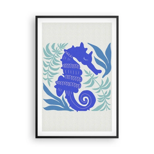 Poster in cornice nera - Sul prato marino - 61x91 cm