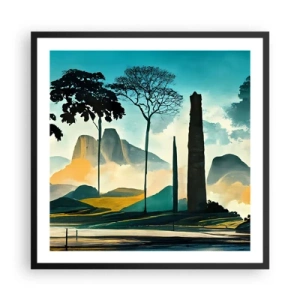 Poster in cornice nera - Sempre più in alto - 60x60 cm