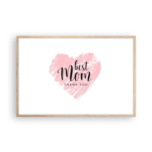 Poster in cornice rovere chiaro - È sempre il momento giusto - 91x61 cm