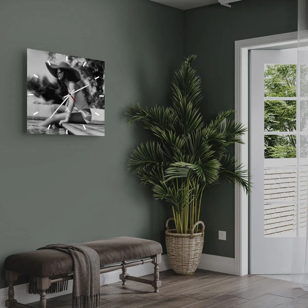 Orologio da parete - Orologio in Vetro - Sogno estivo - 30x30 cm