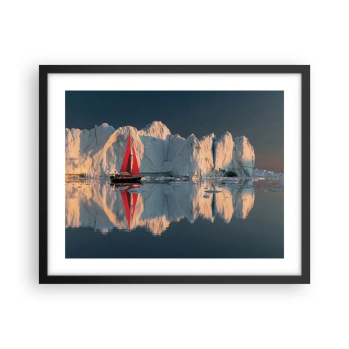 Poster in cornice nera - Ai confini del mondo - 50x40 cm