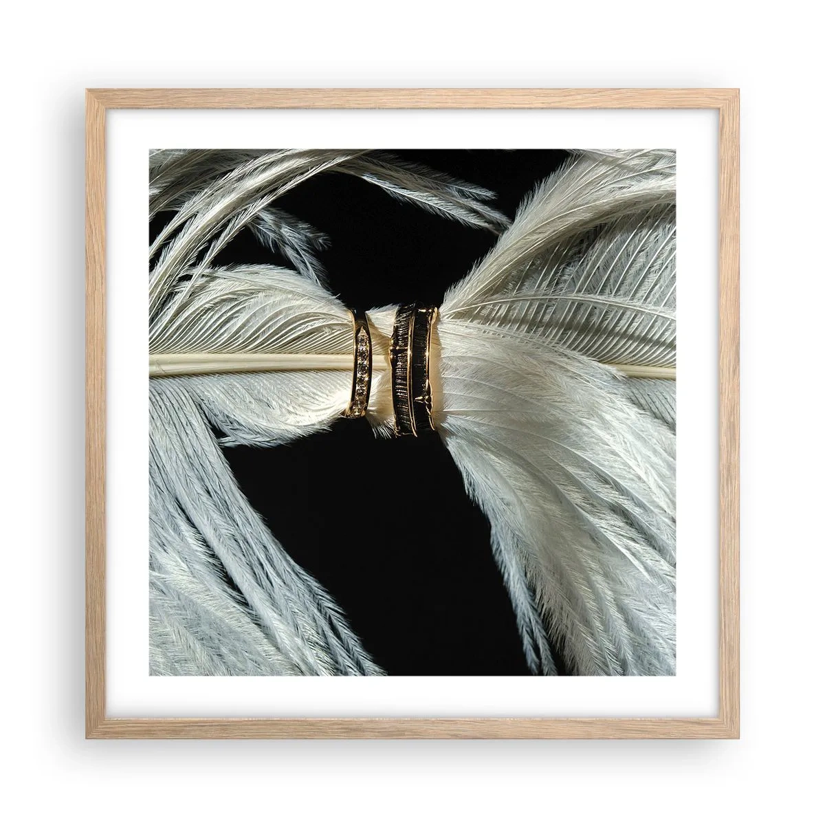 Poster in cornice rovere chiaro - ...e non ti lascerò... - 50x50 cm