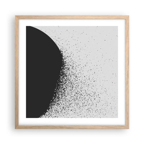 Poster in cornice rovere chiaro - Il movimento delle particelle - 50x50 cm