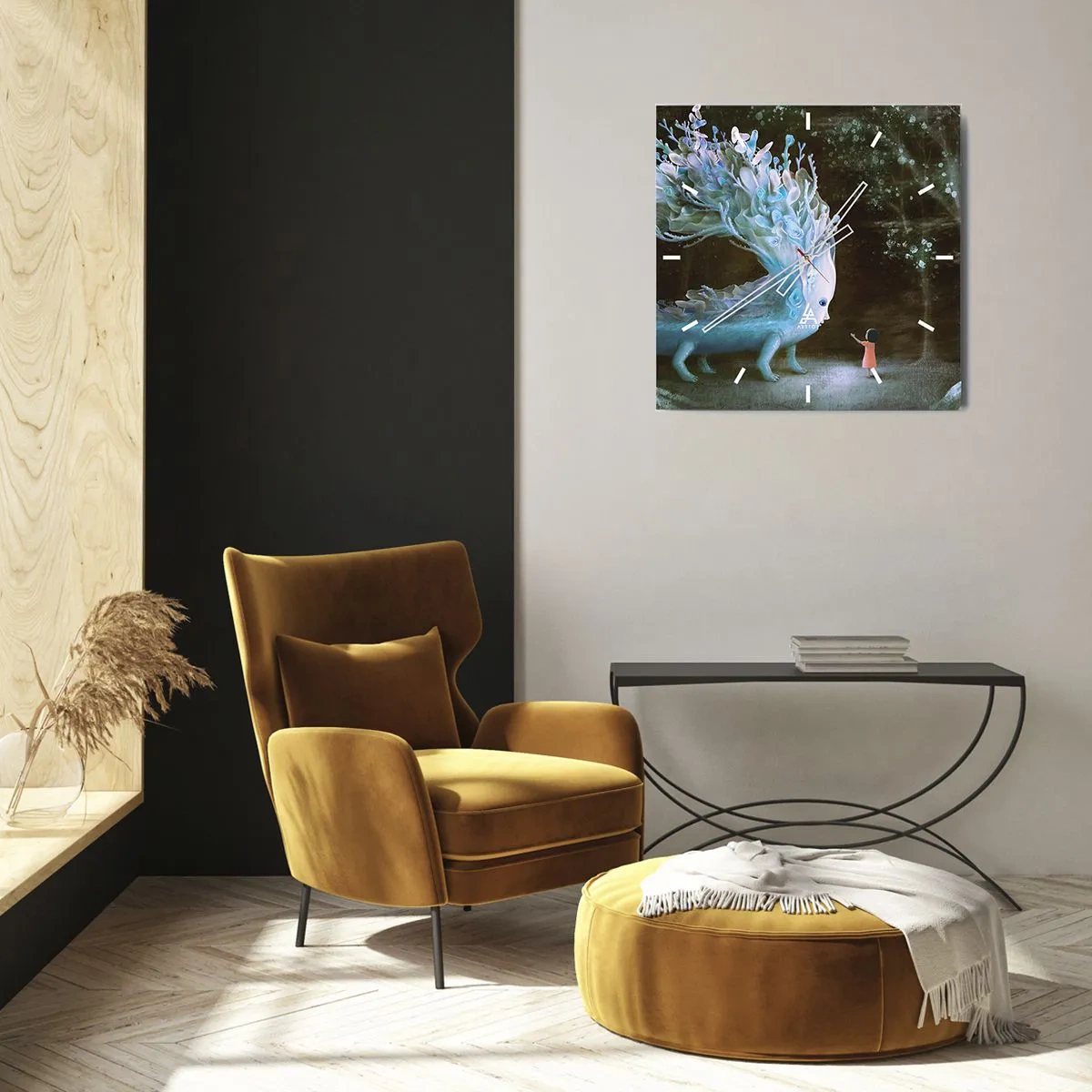 Orologio da parete - Orologio in Vetro - Incontro fantastico - 40x40 cm