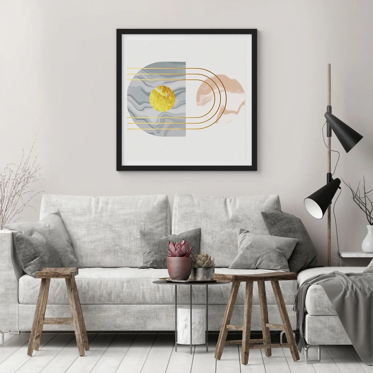 Poster in cornice nera - Chiarezza e lucentezza - 50x50 cm