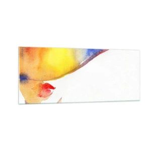 Quadro su vetro - Ritratto di donna - 100x40 cm