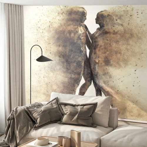 Fotomurali Premium Canvas - Nati dalla polvere, per amare - Astrazione, Donna e Uomo, Amore - 350x256 cm