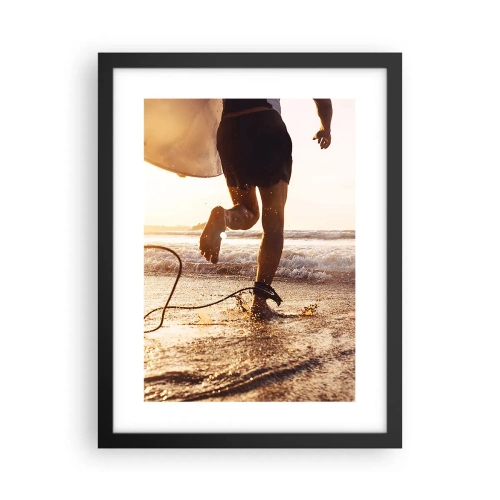 Poster in cornice nera - L'incontro delle onde - 30x40 cm