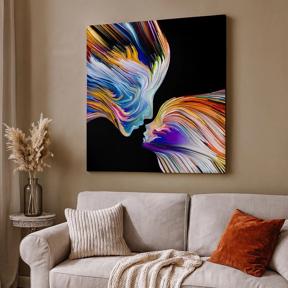 Quadro su tela - Stampe su Tela - Fusione di energia e luce - 30x30 cm