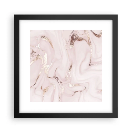 Poster in cornice nera - Nella follia rosa - 30x30 cm