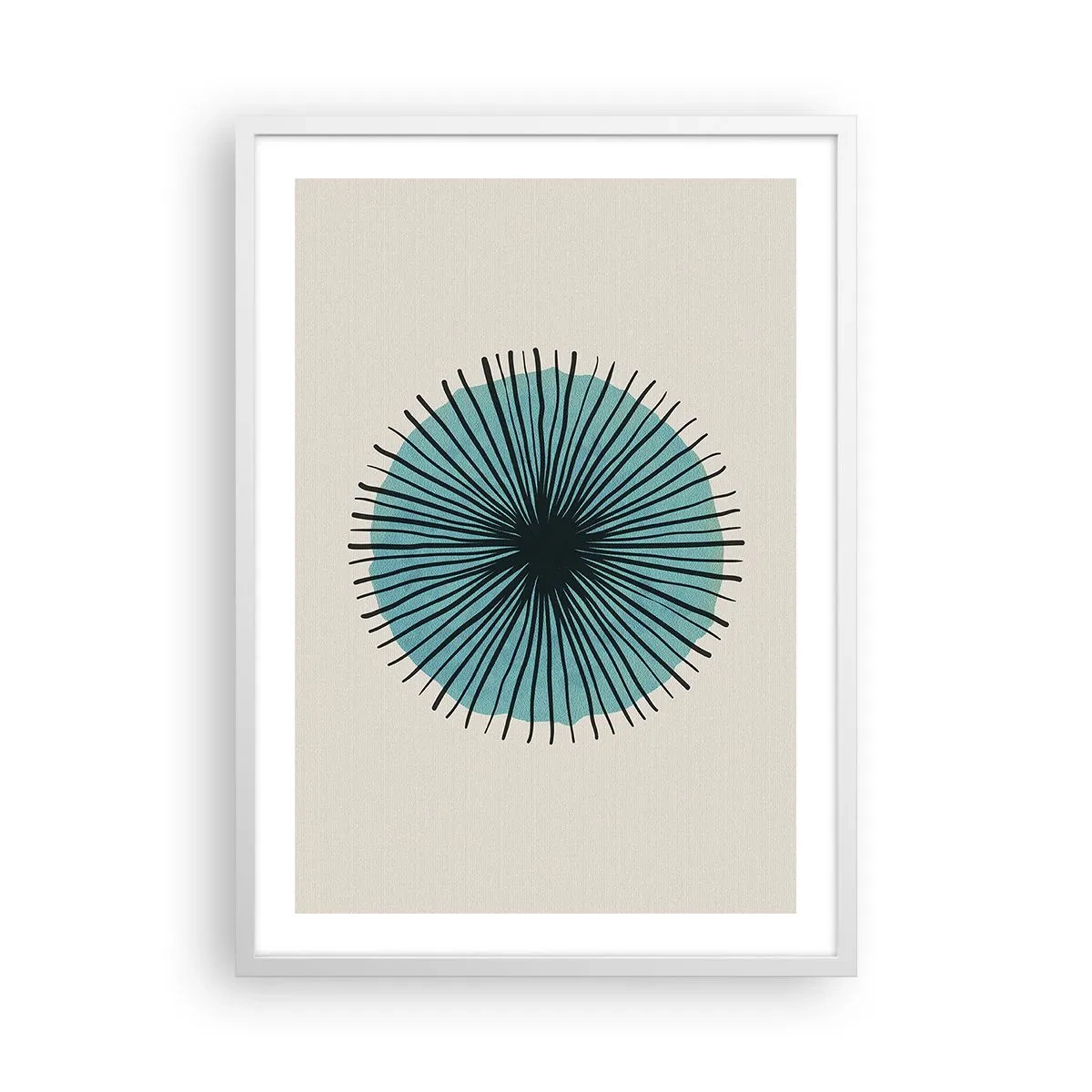 Poster in cornice bianca - Radiosamente nel blu - 50x70 cm