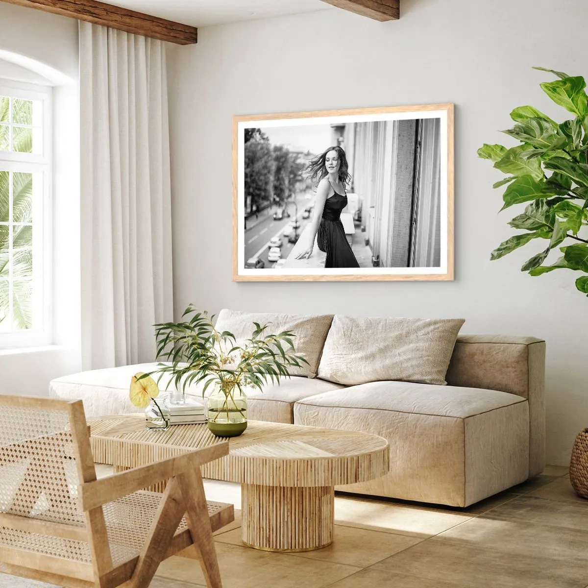 Poster in cornice rovere chiaro - Sicuramente parigina - 70x50 cm