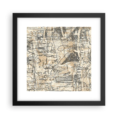 Poster in cornice nera - In attesa di essere decifrato - 30x30 cm