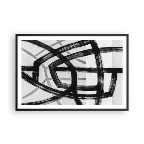 Poster in cornice nera - Costruendo la profondità - 91x61 cm