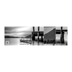 Campione Di Fotomurale Standard Eco - Mitezza e forza - Paesaggio, Lago, Ponte di Legno - 100x30 cm