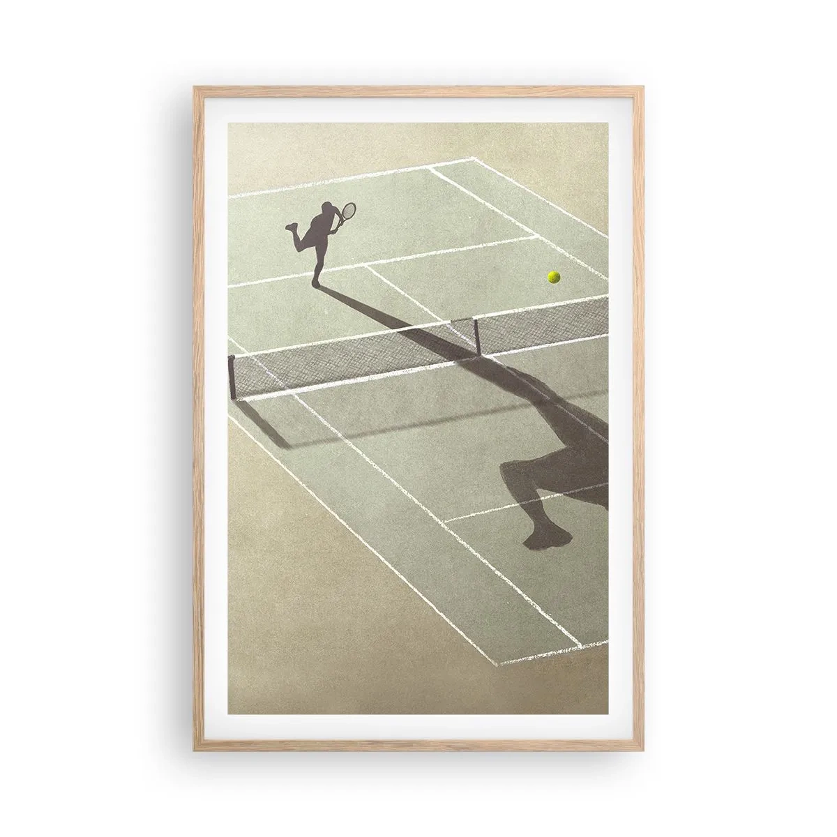 Poster in cornice rovere chiaro - Sconfiggere se stesso - 61x91 cm