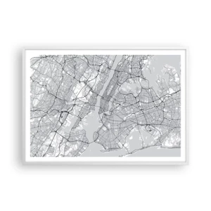 Poster in cornice bianca - Anatomia della metropoli - 100x70 cm