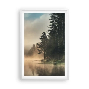 Poster in cornice bianca - La nascita del giorno - 61x91 cm