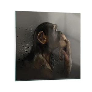 Quadro su vetro - Sicuramente un pensatore - 30x30 cm