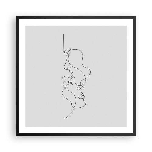 Poster in cornice nera - Il calore dei desideri malinconici - 60x60 cm