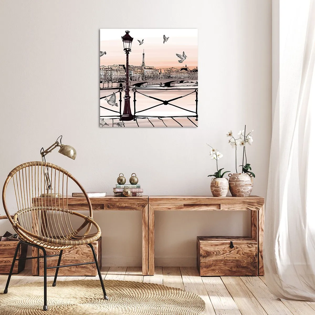 Quadro su tela - Stampe su Tela - Sui tetti di Parigi - 30x30 cm