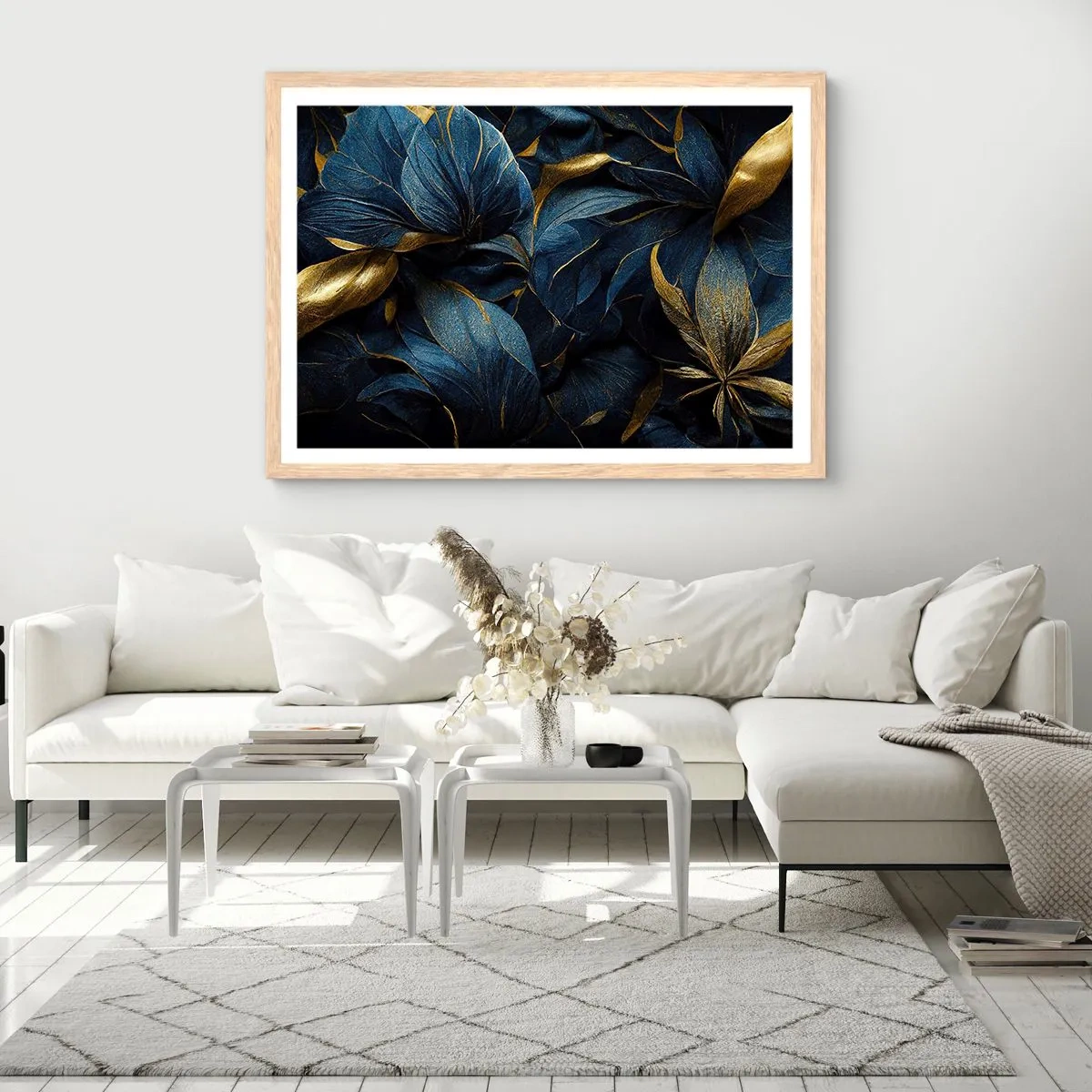 Poster in cornice rovere chiaro - Foderati d'oro - 50x40 cm