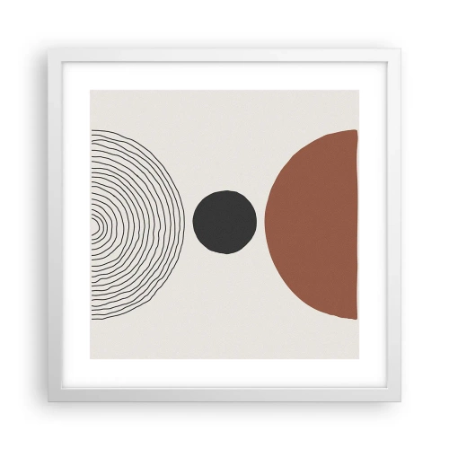 Poster in cornice bianca - Al centro dell'attenzione - 40x40 cm