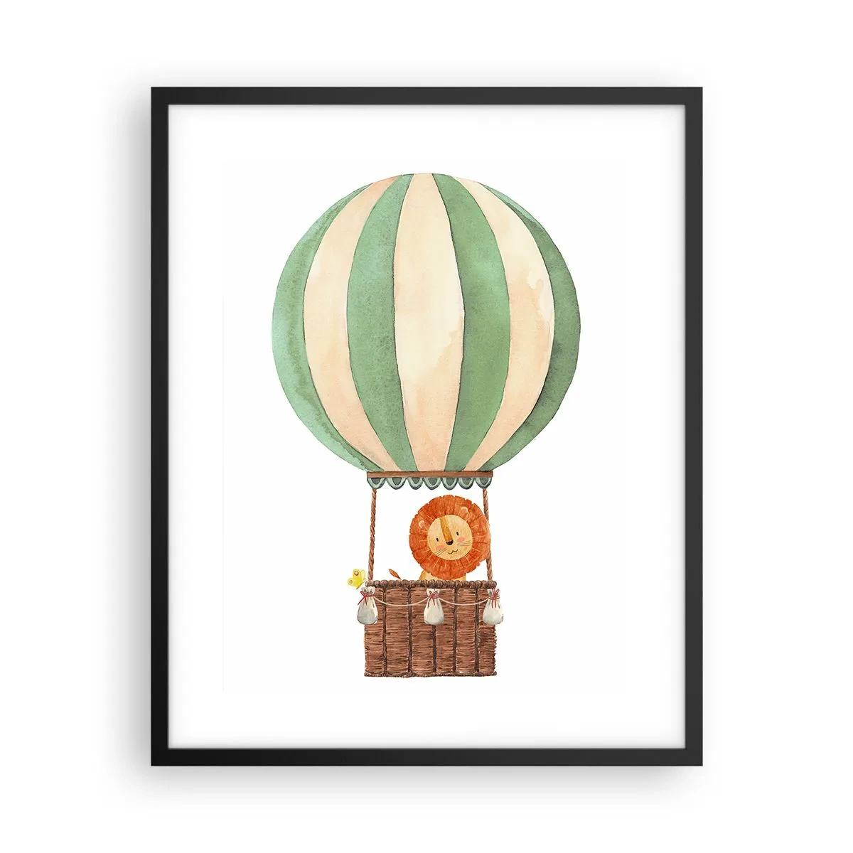 Poster in cornice nera - I viaggi del leone - 40x50 cm