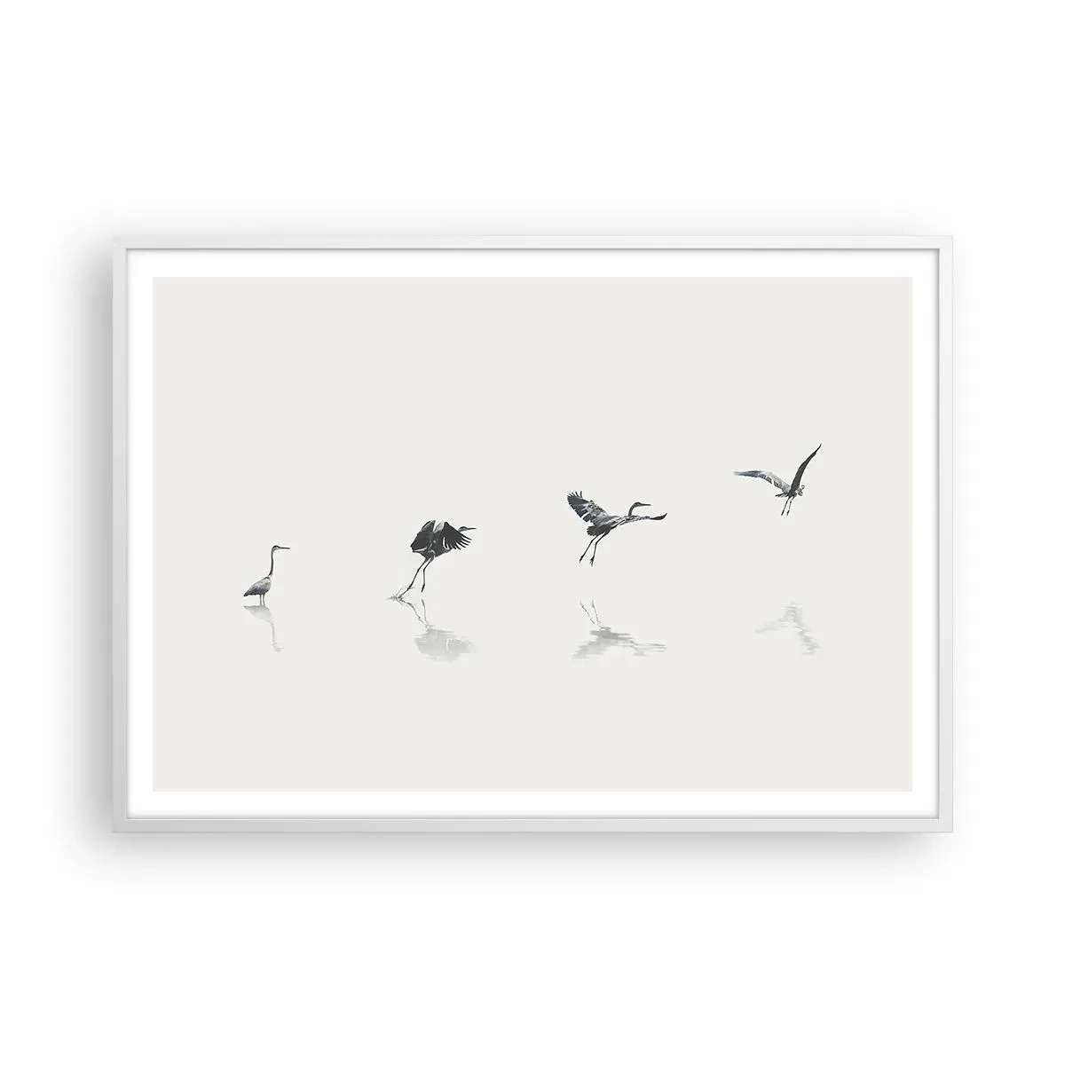 Poster in cornice bianca - Quattro semplici passi - 100x70 cm