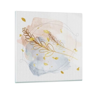 Quadro su vetro - Soffio d'oro - 30x30 cm