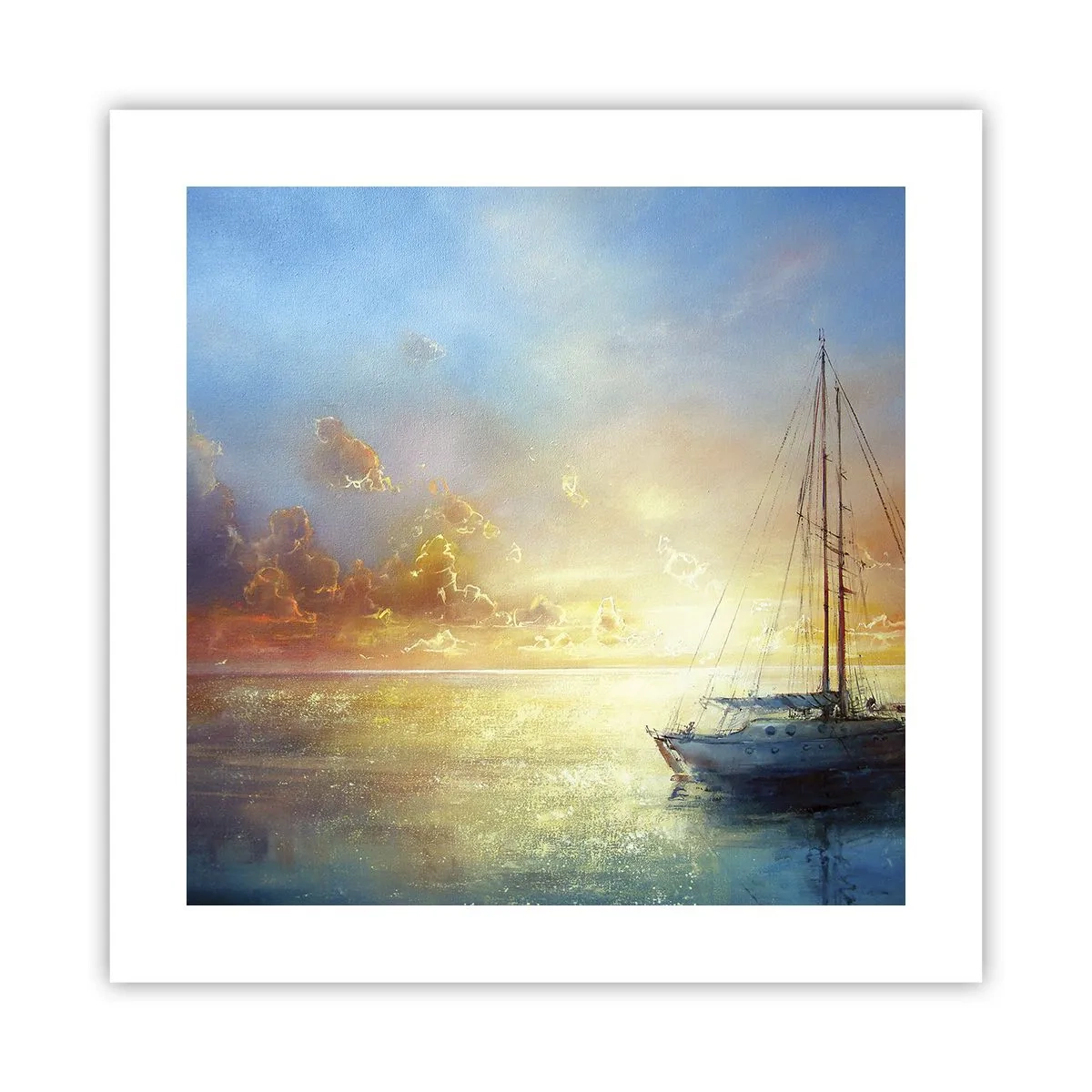 Poster - Nella baia dorata - 40x40 cm